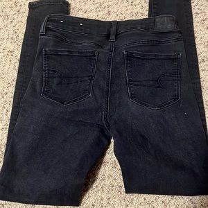 Black faded American eagle jeans